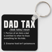 Definitie van papa belasting Vaderdag Grappige Vad Sleutelhanger (Achterkant)