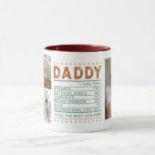 Definitie van papa donkerrood aangepaste foto Mok (Midden)