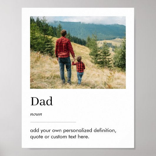 Definitie van papa Photo Dictionary Poster (Voorkant)