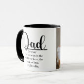Definitie van papa zwart aangepaste foto Mok (Voorkant links)