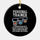 Definitie van persoonlijke trainer keramisch ornament (Voorkant)