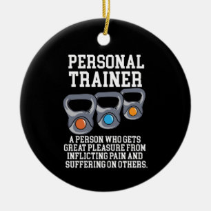 Definitie van persoonlijke trainer keramisch ornament