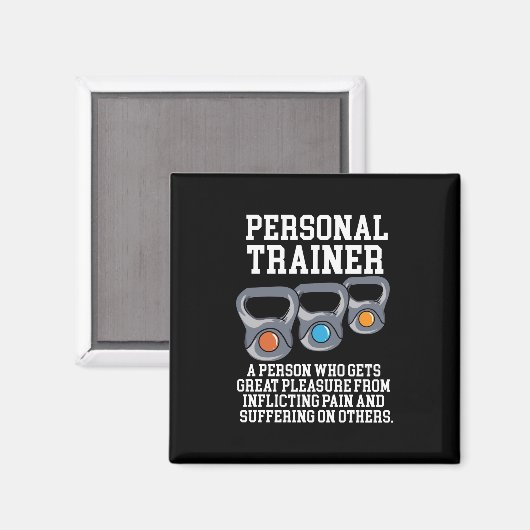 Definitie van persoonlijke trainer magneet (Voorkant / Achterkant)