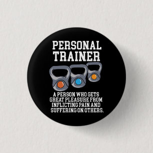 Definitie van persoonlijke trainer ronde button 3,2 cm