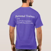 Definitie van persoonlijke trainer t-shirt (Achterkant)
