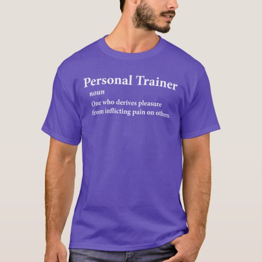 Definitie van persoonlijke trainer t-shirt (Voorkant)