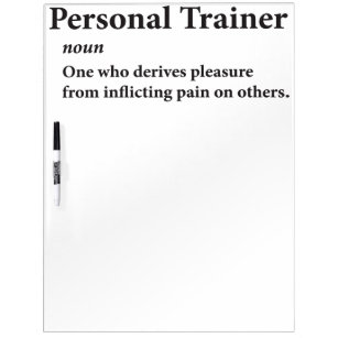 Definitie van persoonlijke trainer whiteboard