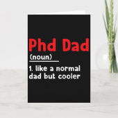 Definitie van PhD-papa Sarcastisch Grappig Afstude Kaart (Voorkant)