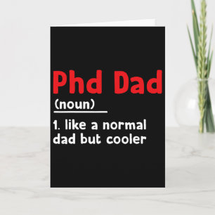 Definitie van PhD-papa Sarcastisch Grappig Afstude Kaart