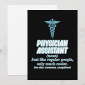 Definitie van Physician Assistant PA Geneeskunde S Kaart (Voorkant / Achterkant)