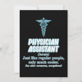 Definitie van Physician Assistant PA Geneeskundest Kaart (Voorkant)