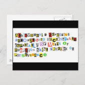 Definitie van prestatie briefkaart (Voorkant / Achterkant)