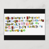 Definitie van prestatie briefkaart (Voorkant)