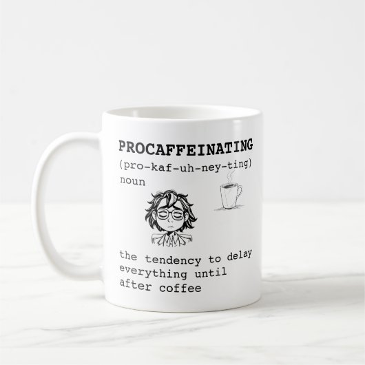 Definitie van Procaffeinating Koffiemok (Links)