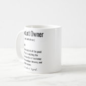 Definitie van producteigenaar koffiemok (Voorkant links)