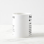 Definitie van producteigenaar koffiemok (Center)