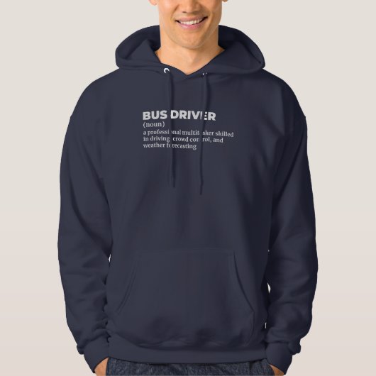 Definitie van professionele buschauffeur hoodie (Voorkant)