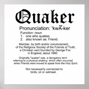 Definitie van Quaker Poster