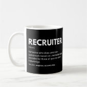 Definitie van Recruiter en Human Resources Manager Koffiemok (Links)