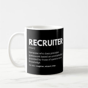 Definitie van Recruiter en Human Resources Manager Koffiemok