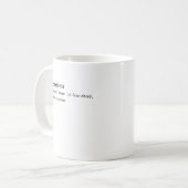 Definitie van recursie koffiemok (Voorkant links)