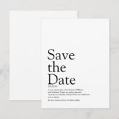 Definitie van 'Save the Date' Aankondigingskaart (Voorkant / Achterkant)