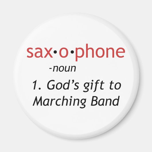 Definitie van saxofoon magneet (Voorkant)