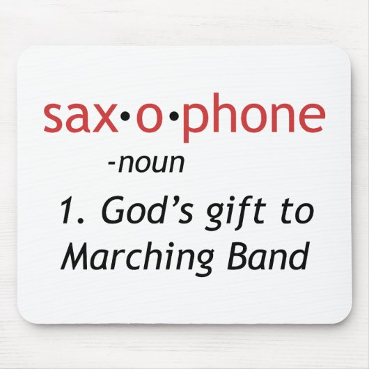 Definitie van saxofoon muismat (Voorkant)