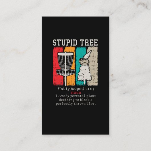 Definitie van schijfgolfspeler Frisbee schijf Golf Visitekaartje (Voorkant)