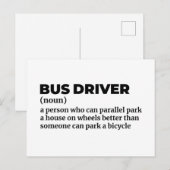 Definitie van schoolbuschauffeur briefkaart (Voorkant / Achterkant)