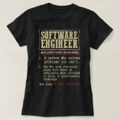 Definitie van Software Engineer Dictionary T-shirt (Design voorkant)