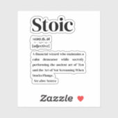 definitie van stoïcijnse handel sticker (Vel)