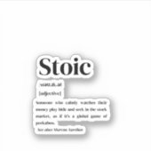 definitie van stoïcijnse handel sticker (Voorkant)