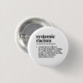 Definitie van Systematisch Racisme Ronde Button 3,2 Cm (Voorkant /achterkant)
