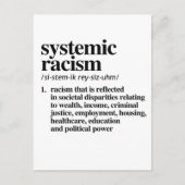 Definitie van systemisch racisme briefkaart (Voorkant)