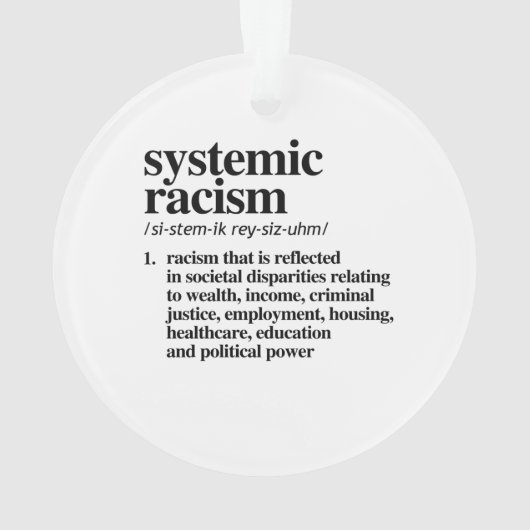 Definitie van systemisch racisme ornament (achterkant)