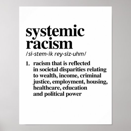 Definitie van systemisch racisme poster (Voorkant)