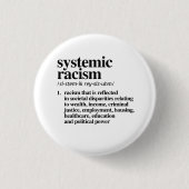 Definitie van systemisch racisme ronde button 3,2 cm (Voorkant)