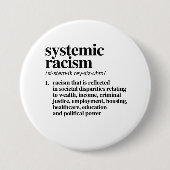 Definitie van systemisch racisme ronde button 7,6 cm (Voorkant)