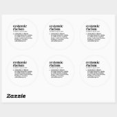 Definitie van systemisch racisme ronde sticker (Vel)