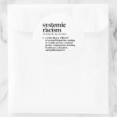 Definitie van systemisch racisme ronde sticker (Tas)