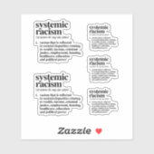 Definitie van systemisch racisme sticker (Vel)