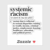 Definitie van systemisch racisme sticker (Vel)
