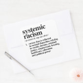 Definitie van systemisch racisme vierkante sticker (Envelop)