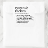 Definitie van systemisch racisme vierkante sticker (Tas)