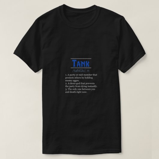 Definitie van tank (Design voorkant)
