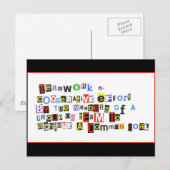 Definitie van teamwerk briefkaart (Voorkant / Achterkant)