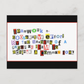 Definitie van teamwerk briefkaart (Voorkant)