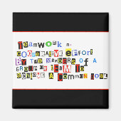 Definitie van teamwerk magneet (Voorkant)