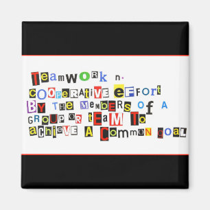 Definitie van teamwerk magneet